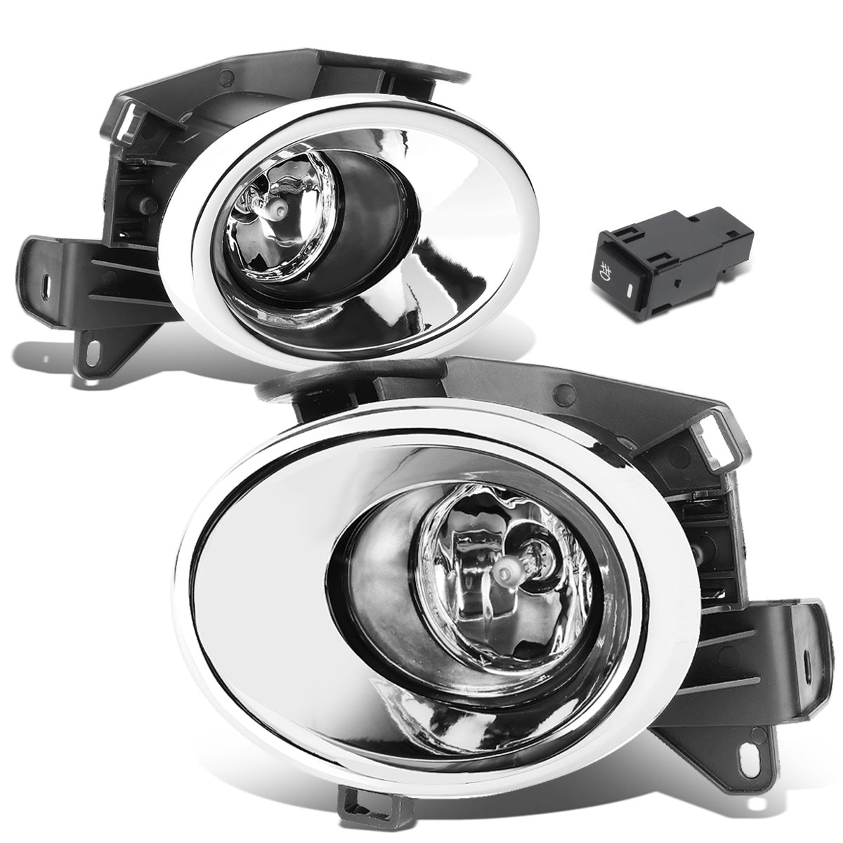 FAROS DE NIEBLA 13-16 NISSAN PATHFINDER - WITH SWITCH, BEZEL - H11 BULB - CHROME / CLEAR
