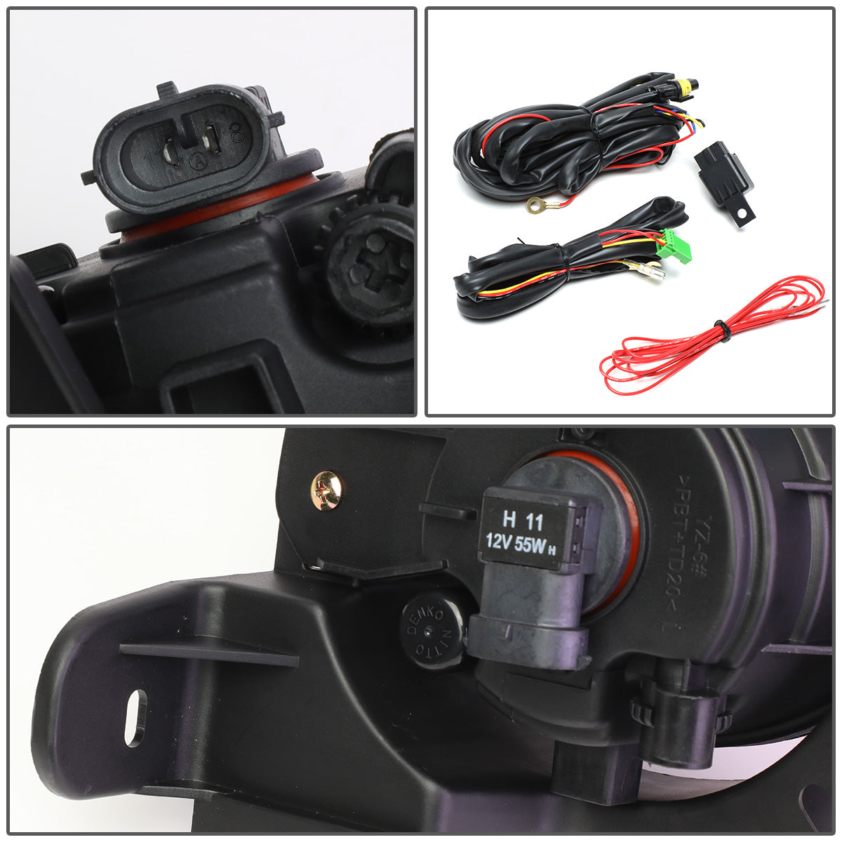 FAROS DE NIEBLA 13-16 NISSAN PATHFINDER - WITH SWITCH, BEZEL - H11 BULB - CHROME / CLEAR