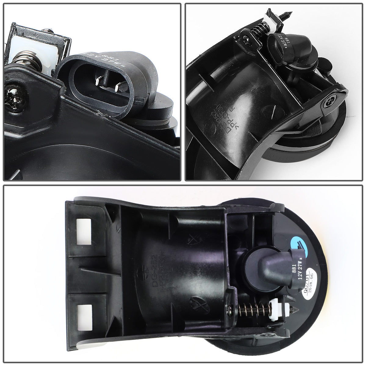 FAROS DE NIEBLA 94-98 DODGE RAM 1500, 2500, 3500 - FITS MODELS WITHOUT SPORT PACKAGE ONLY - NO SWITCH - SMOKE