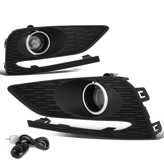 FAROS DE NIEBLA 16-18 CHEVY CRUZE - DOES NOT FIT LT MANUAL OR DIESEL MANUAL MODELS - WITH SWITCH, BEZEL - CHROME / CLEAR