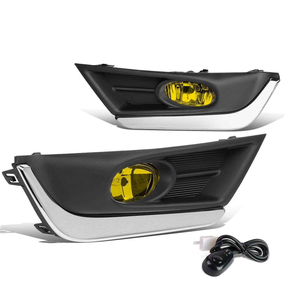 FAROS DE NIEBLA 17-18 HONDA CR-V - REQUIRES FOG LIGHT BRACKETS FOR INSTALLATION - WITH CHROME TRIM BEZEL - AMBER
