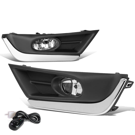 FAROS DE NIEBLA 17-18 HONDA CR-V - REQUIRES FOG LIGHT BRACKETS FOR INSTALLATION - WITH CHROME TRIM BEZEL - CHROME / CLEAR