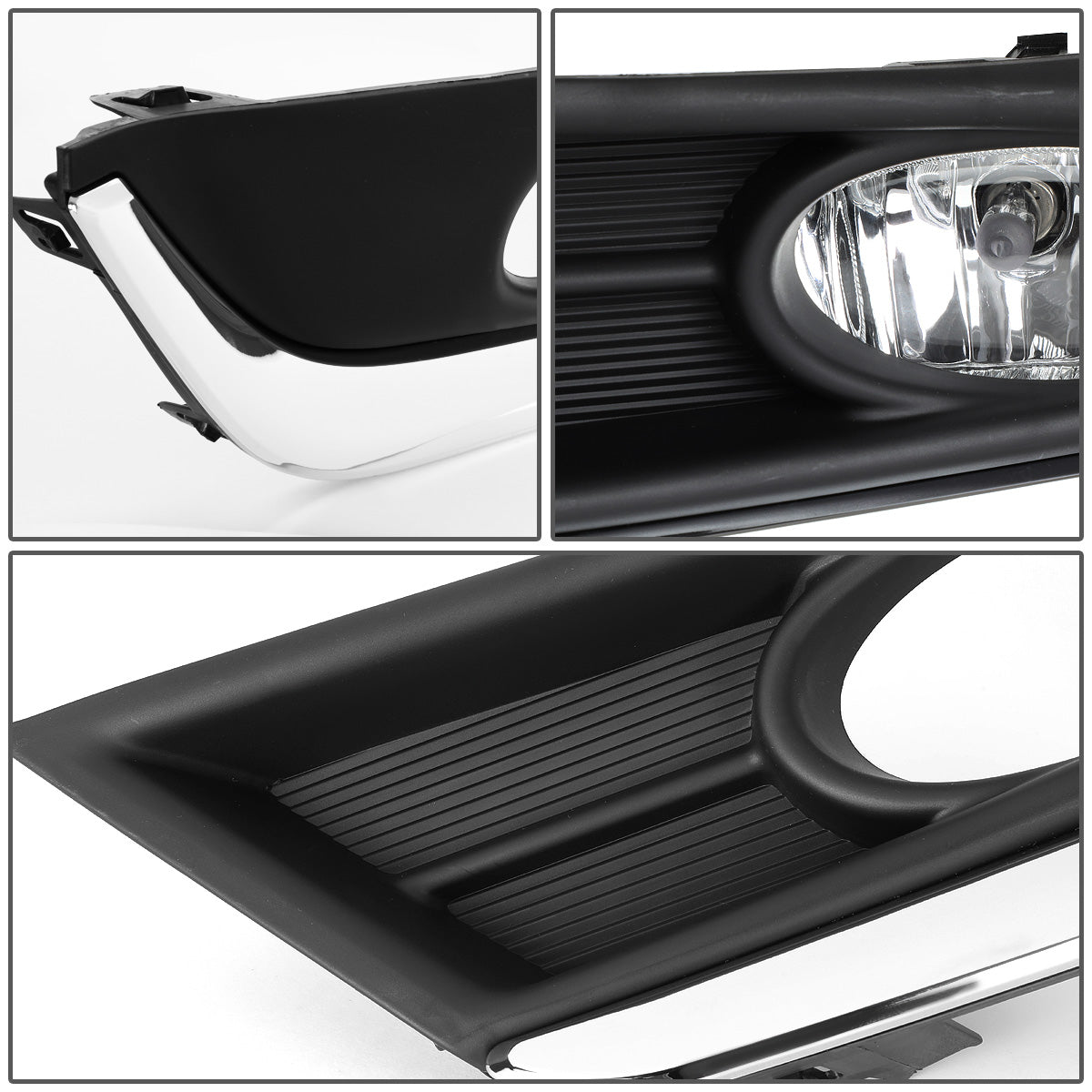 FAROS DE NIEBLA 17-18 HONDA CR-V - REQUIRES FOG LIGHT BRACKETS FOR INSTALLATION - WITH CHROME TRIM BEZEL - CHROME / CLEAR