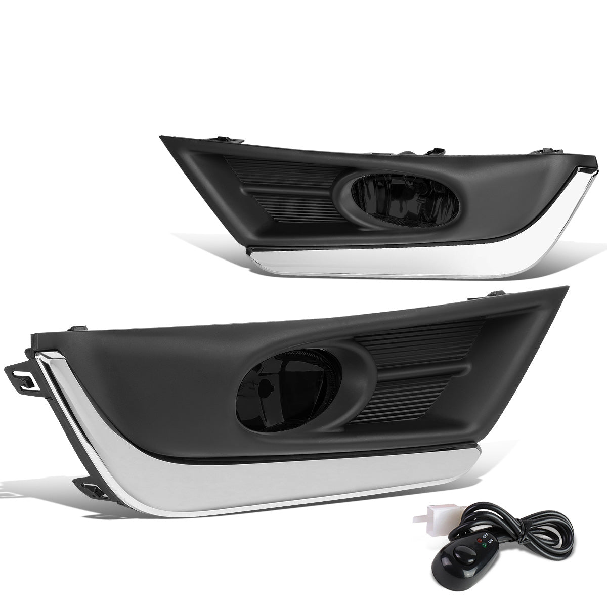 FAROS DE NIEBLA 17-18 HONDA CR-V - REQUIRES FOG LIGHT BRACKETS FOR INSTALLATION - WITH CHROME TRIM BEZEL - SMOKE