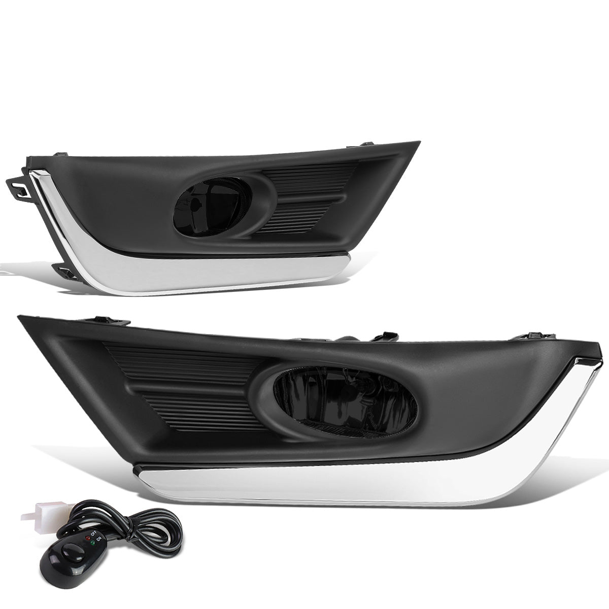 FAROS DE NIEBLA 17-18 HONDA CR-V - REQUIRES FOG LIGHT BRACKETS FOR INSTALLATION - WITH CHROME TRIM BEZEL - SMOKE
