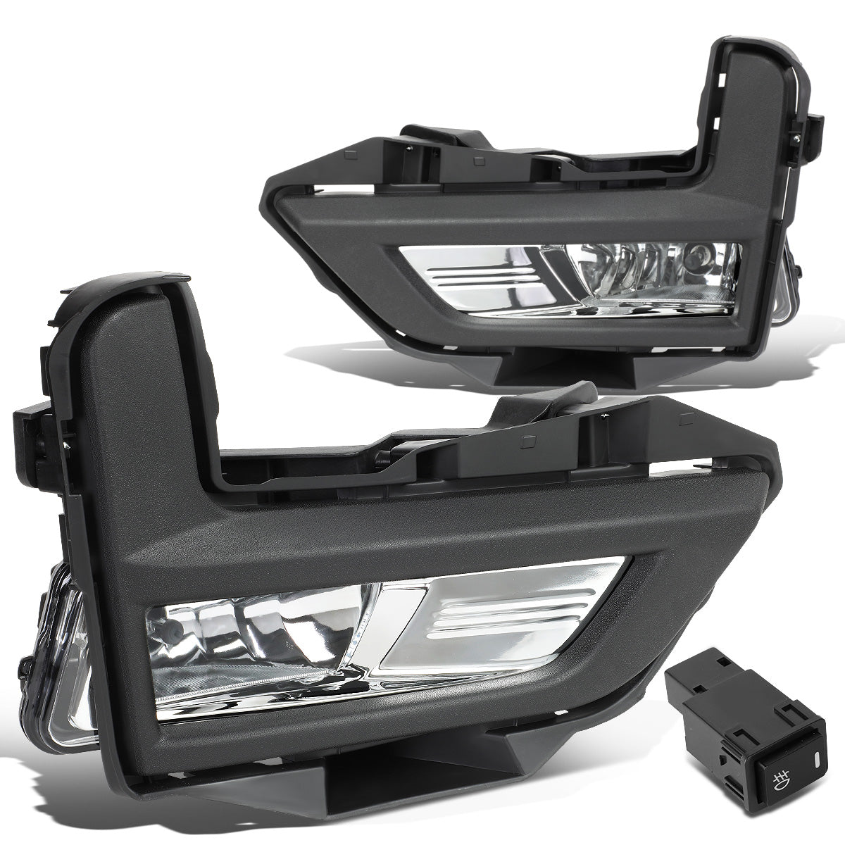 FAROS DE NIEBLA 17-18 NISSAN ROGUE - DOES NOT FIT SPORT MODELS - WITH BLACK BEZEL - CHROME / CLEAR