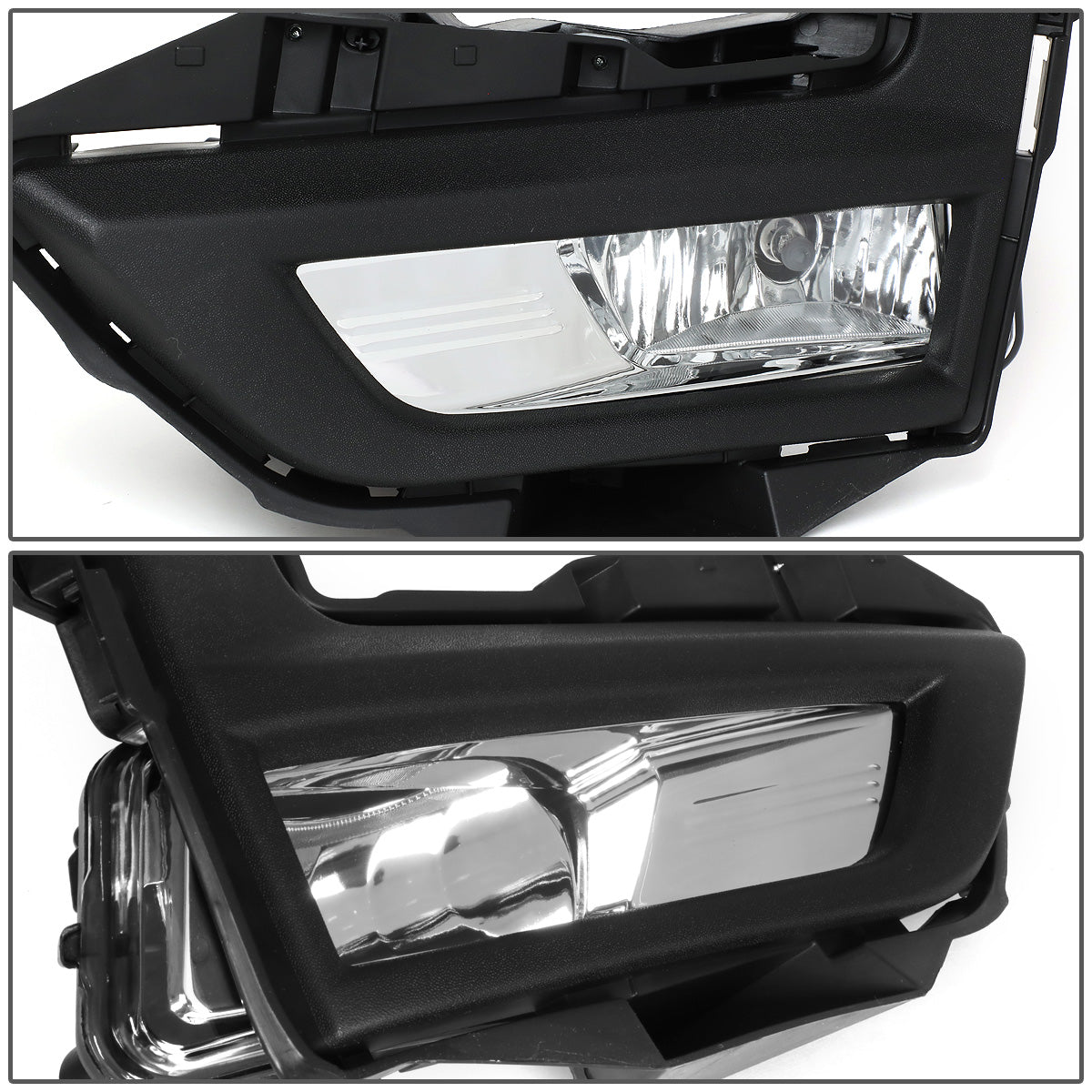 FAROS DE NIEBLA 17-18 NISSAN ROGUE - DOES NOT FIT SPORT MODELS - WITH BLACK BEZEL - CHROME / CLEAR