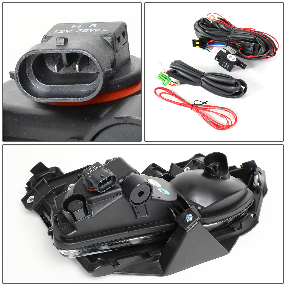 FAROS DE NIEBLA 17-18 NISSAN ROGUE - DOES NOT FIT SPORT MODELS - WITH BLACK BEZEL - SMOKE