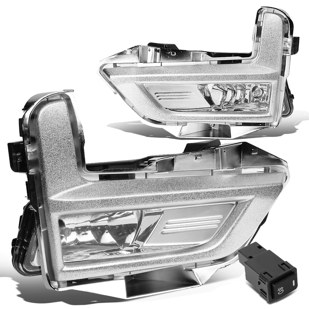 FAROS DE NIEBLA 17-18 NISSAN ROGUE - DOES NOT FIT SPORT MODELS - WITH CHROME BEZEL - CHROME / CLEAR