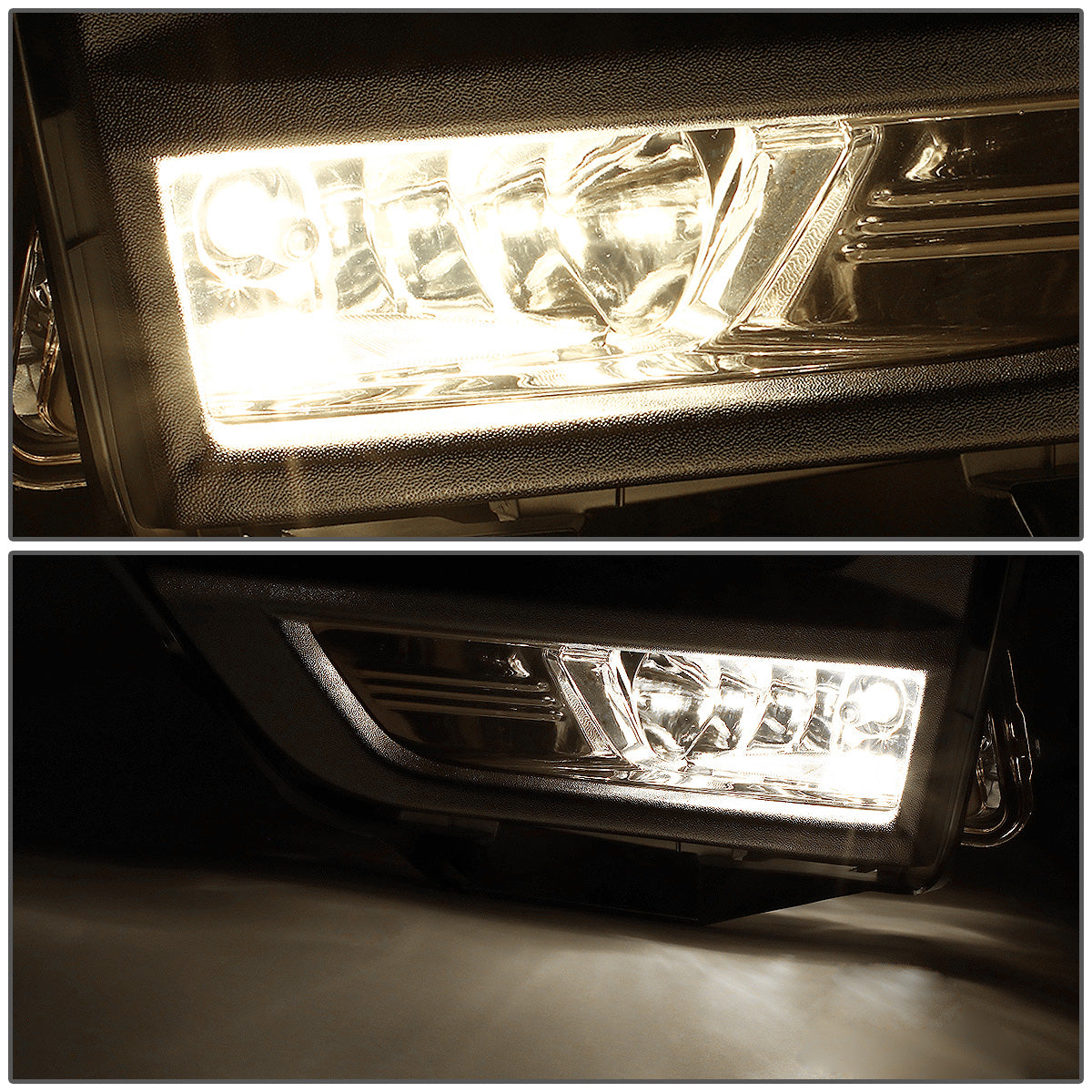 FAROS DE NIEBLA 17-18 NISSAN ROGUE - DOES NOT FIT SPORT MODELS - WITH CHROME BEZEL - CHROME / CLEAR