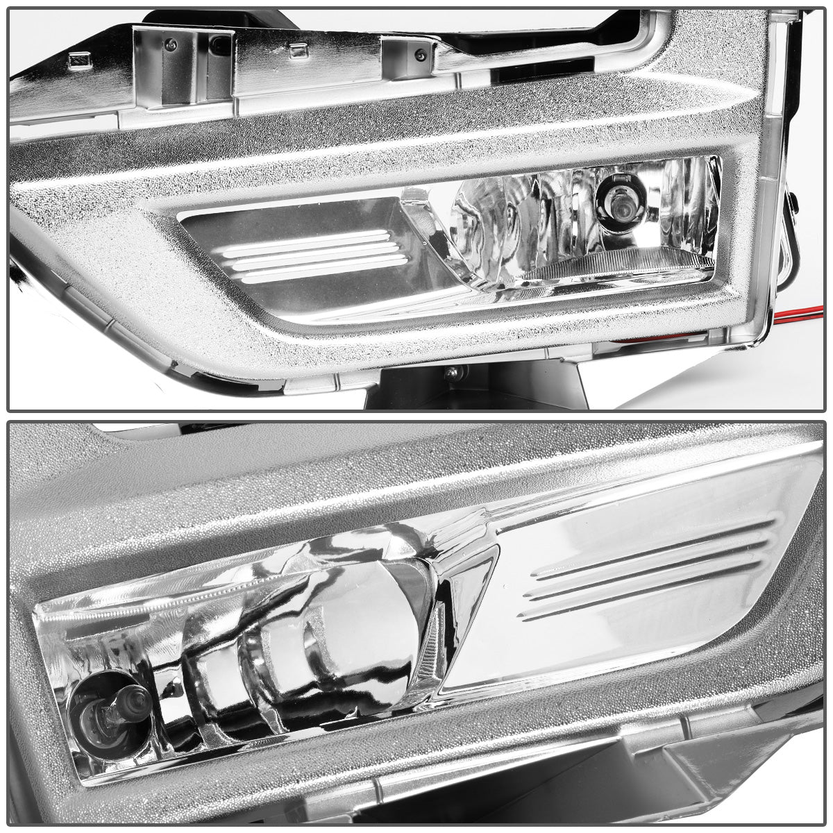 FAROS DE NIEBLA 17-18 NISSAN ROGUE - DOES NOT FIT SPORT MODELS - WITH CHROME BEZEL - CHROME / CLEAR