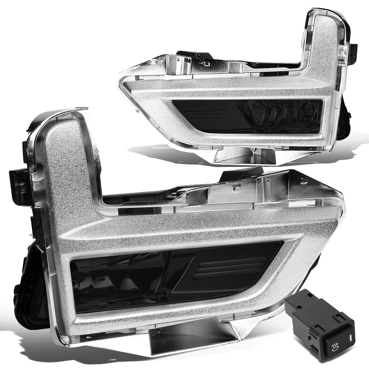 FAROS DE NIEBLA 17-18 NISSAN ROGUE - DOES NOT FIT SPORT MODELS - WITH CHROME BEZEL - SMOKE