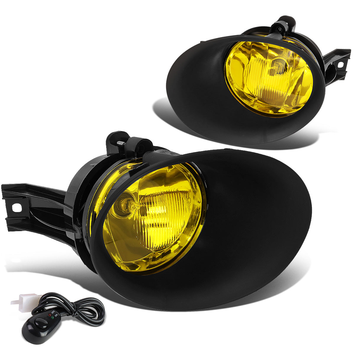 FAROS DE NIEBLA 02-08 DODGE RAM 1500 / 03-09 DODGE RAM 2500, 3500 - FITS STEEL BUMPER MODELS ONLY - WITH SWITCH, BEZEL - AMBER
