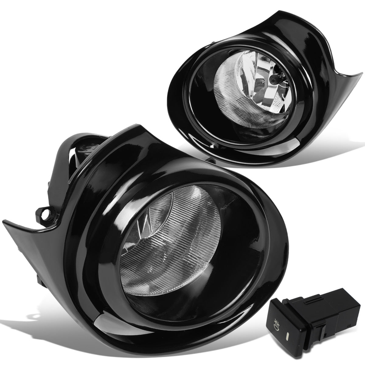 FAROS DE NIEBLA 15-18 PRIUS C - FITS MODELS WITHOUT FACTORY LED FOG LIGHTS - WITH SWITCH, BEZEL - CHROME / CLEAR