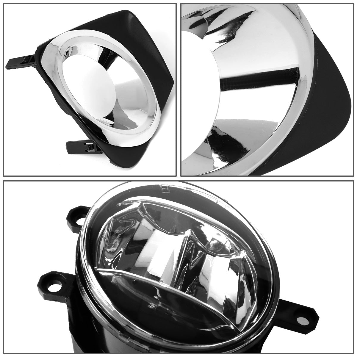 FAROS DE NIEBLA 11-13 TOYOTA COROLLA - WITH SWITCH, BEZEL - CHROME / CLEAR