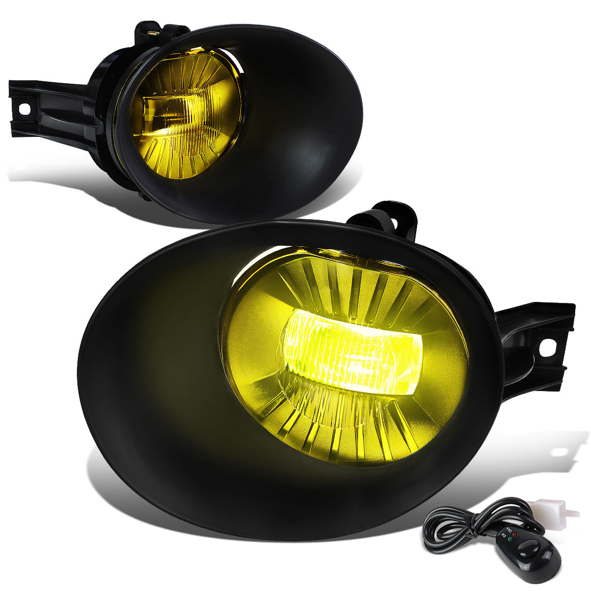 FAROS DE NIEBLA 02-08 DODGE RAM 1500 / 03-09 RAM 2500, 3500 - FITS STEEL BUMPER MODELS ONLY - WITH SWITCH, BEZEL - AMBER