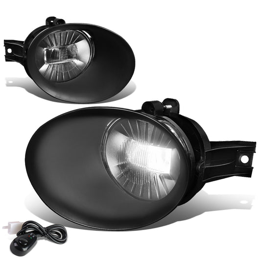 FAROS DE NIEBLA 02-08 DODGE RAM 1500 / 03-09 RAM 2500, 3500 - FITS STEEL BUMPER MODELS ONLY - WITH SWITCH, BEZEL - CHROME / CLEAR