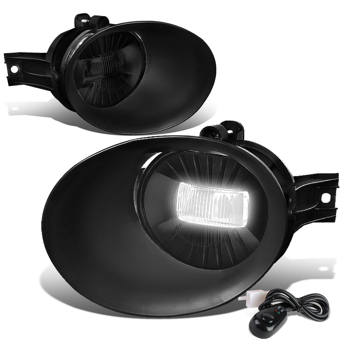 FAROS DE NIEBLA 02-08 DODGE RAM 1500 / 03-09 RAM 2500, 3500 - FITS STEEL BUMPER MODELS ONLY - WITH SWITCH, BEZEL - SMOKE