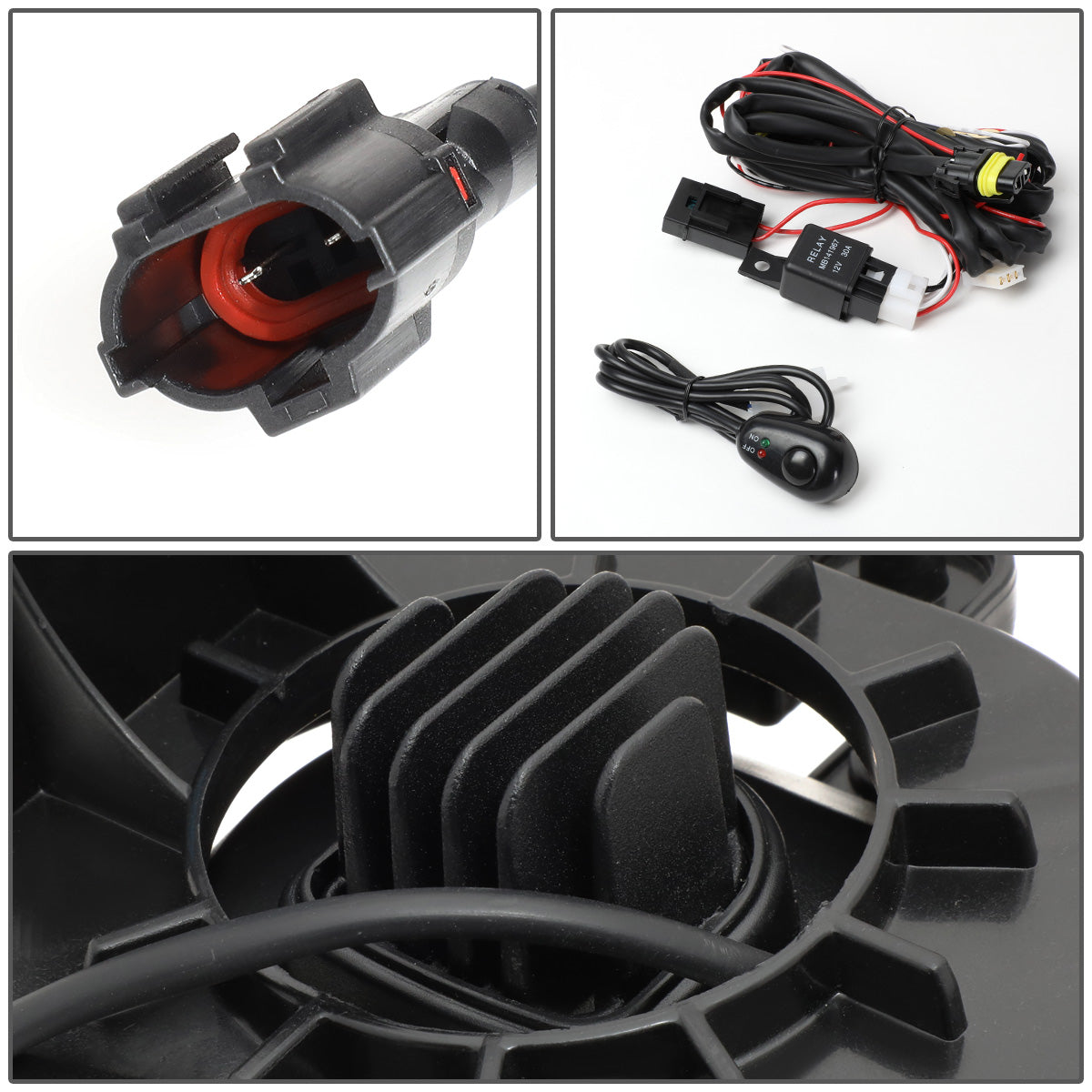 FAROS DE NIEBLA 02-08 DODGE RAM 1500 / 03-09 RAM 2500, 3500 - FITS STEEL BUMPER MODELS ONLY - WITH SWITCH, BEZEL - SMOKE