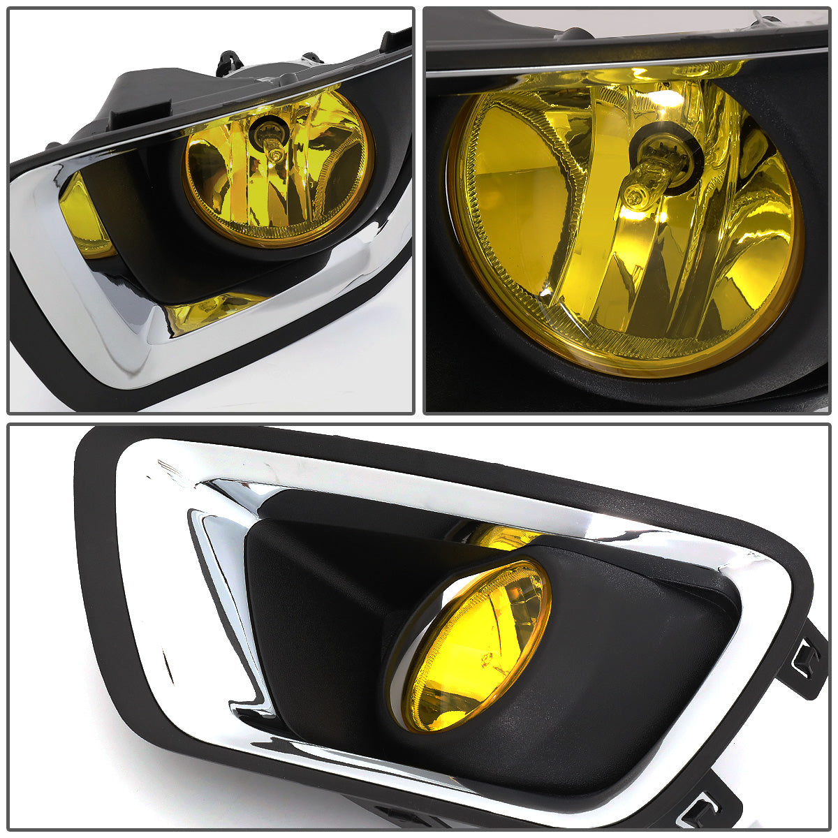 FAROS DE NIEBLA 15-19 CHEVY COLORADO - WITH SWITCH, CHROME BEZEL - AMBER