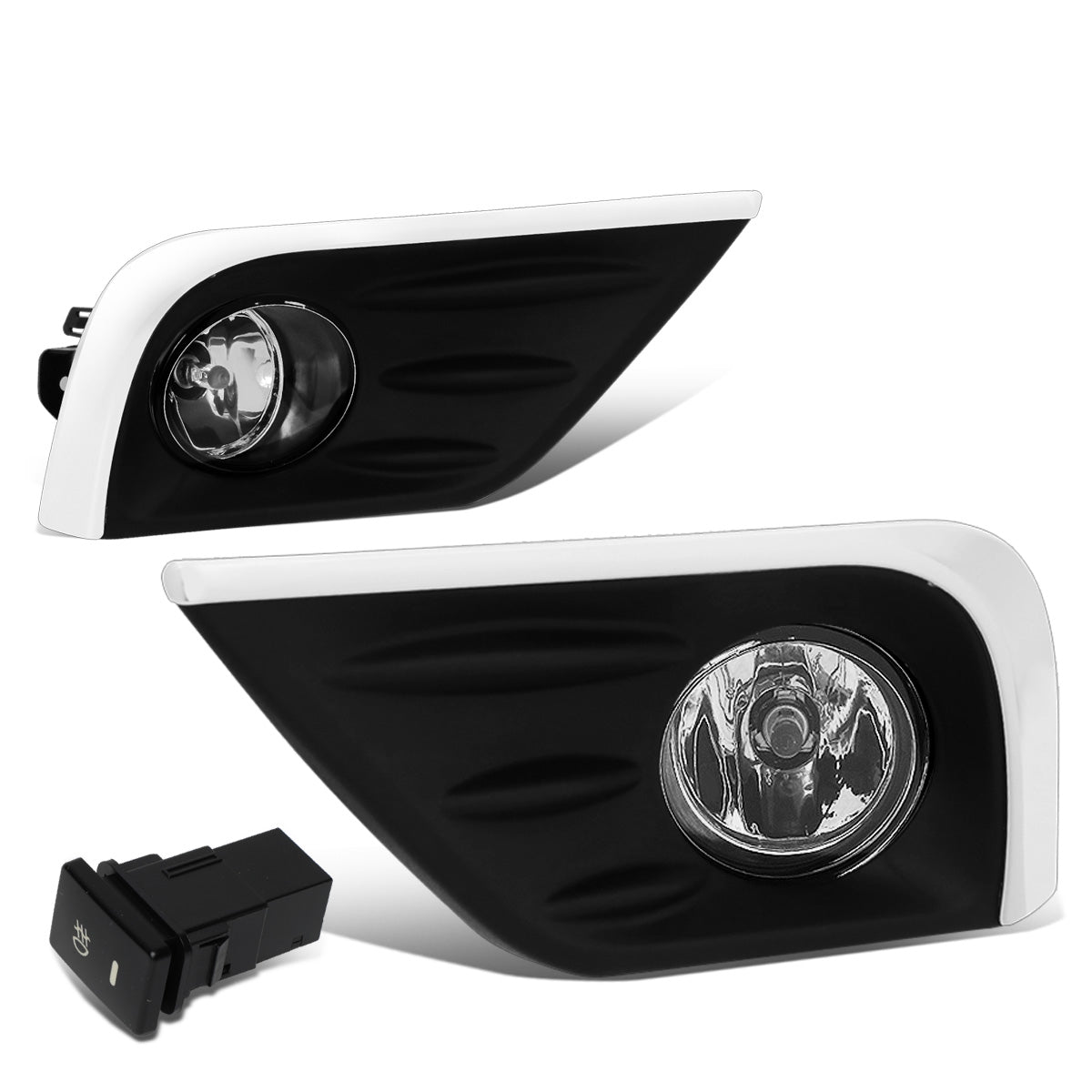 FAROS DE NIEBLA 16-18 NISSAN ALTIMA 4-DR - WITH SWITCH, CHROME TRIM BEZEL - CHROME / CLEAR