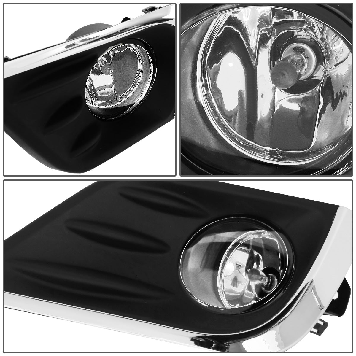 FAROS DE NIEBLA 16-18 NISSAN ALTIMA 4-DR - WITH SWITCH, CHROME TRIM BEZEL - CHROME / CLEAR
