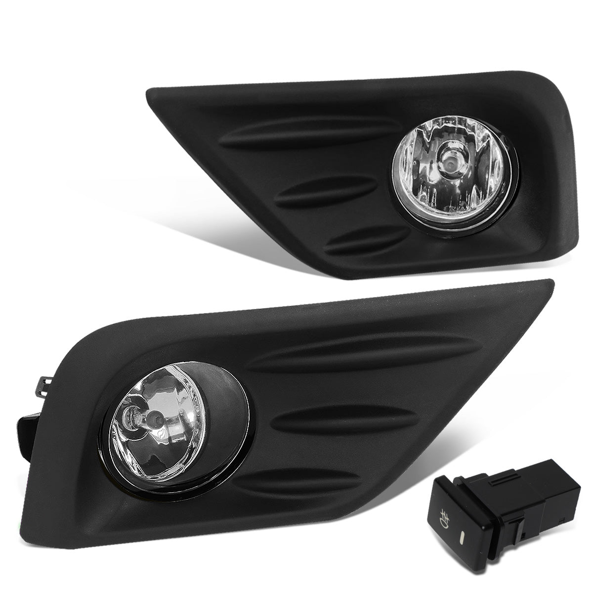FAROS DE NIEBLA 16-18 NISSAN ALTIMA 4-DR - WITH SWITCH, BLACK BEZEL - CHROME / CLEAR