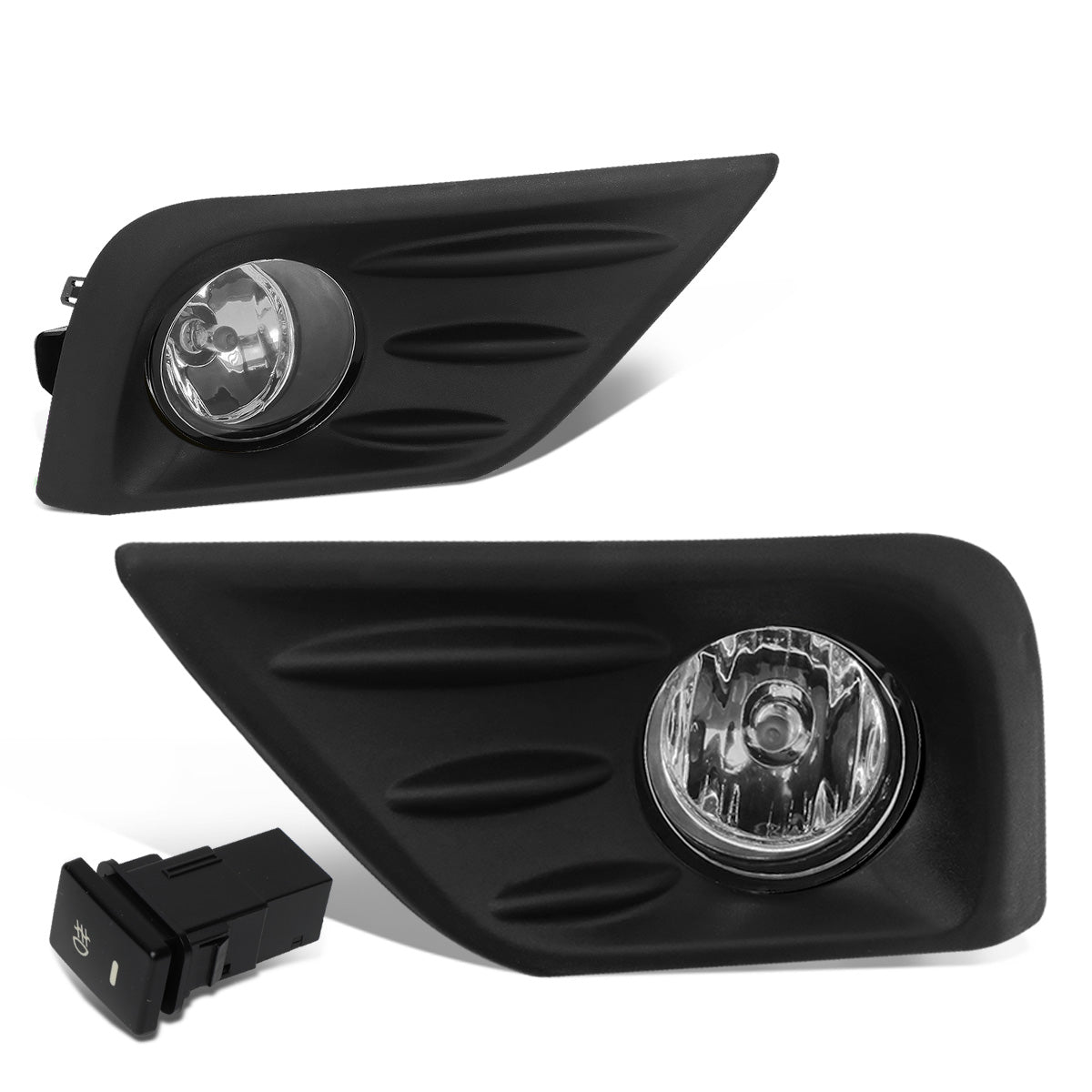 FAROS DE NIEBLA 16-18 NISSAN ALTIMA 4-DR - WITH SWITCH, BLACK BEZEL - CHROME / CLEAR