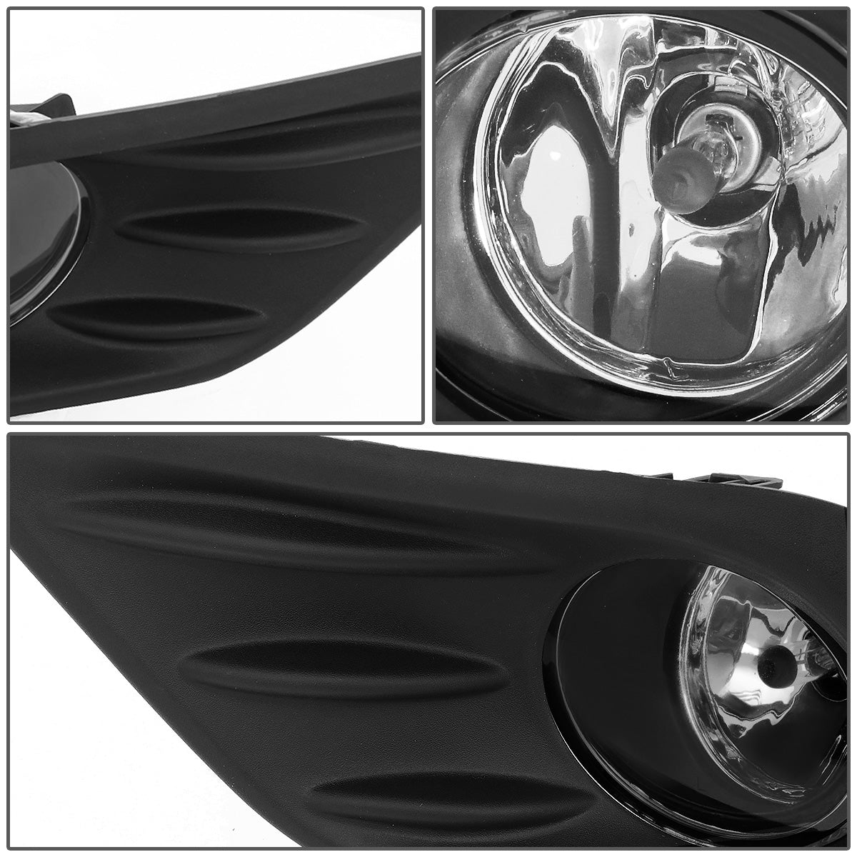 FAROS DE NIEBLA 16-18 NISSAN ALTIMA 4-DR - WITH SWITCH, BLACK BEZEL - CHROME / CLEAR