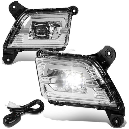 FAROS DE NIEBLA 19-20 CHEVY SILVERADO 1500, NEW BODY - DOES NOT FIT 2019 LEGACY AND LIGHT DUTY MODELS - LED - WITH SWITCH - CHROME / CLEAR