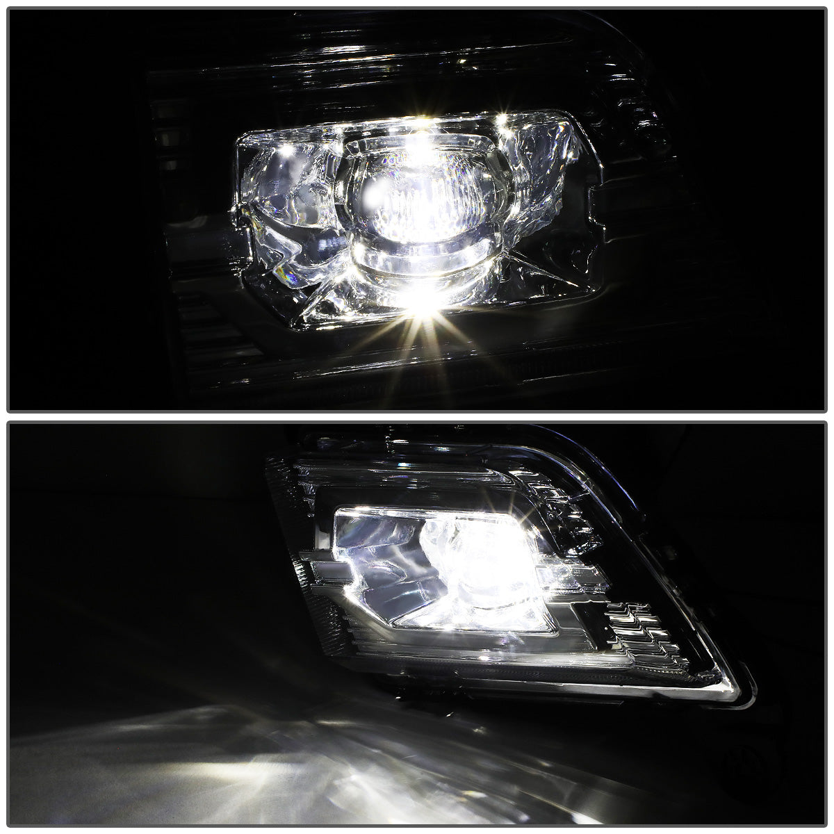 FAROS DE NIEBLA 19-20 CHEVY SILVERADO 1500, NEW BODY - DOES NOT FIT 2019 LEGACY AND LIGHT DUTY MODELS - LED - WITH SWITCH - CHROME / CLEAR