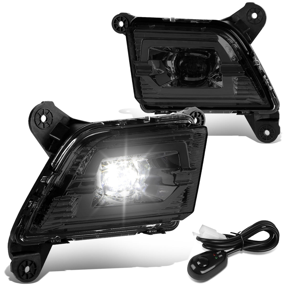 FAROS DE NIEBLA 19-20 CHEVY SILVERADO 1500, NEW BODY - DOES NOT FIT 2019 LEGACY AND LIGHT DUTY MODELS - LED - WITH SWITCH - SMOKE