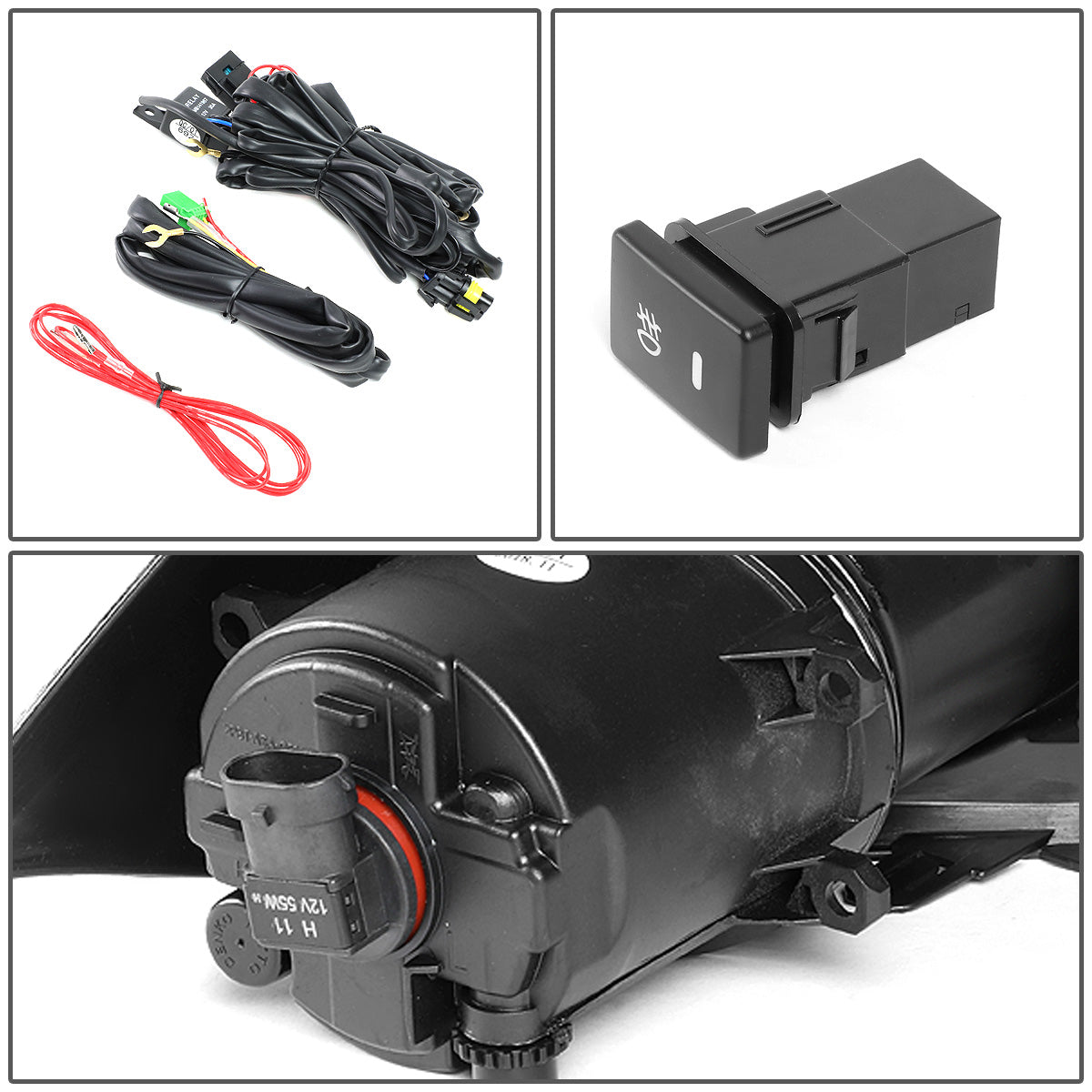 FAROS DE NIEBLA 16-18 SCION, TOYOTA IM - WITH SWITCH, BEZEL - SMOKE