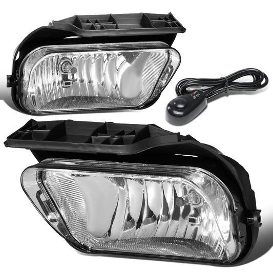 FAROS DE NIEBLA 03-06 CHEVY SILVERADO 1500, 2500HD, 3500 / 2007 SILVERADO 1500, 2500HD, 3500 CLASSIC MODELS / 02-06 AVALANCHE - WITH SWITCH - CHROME / CLEAR