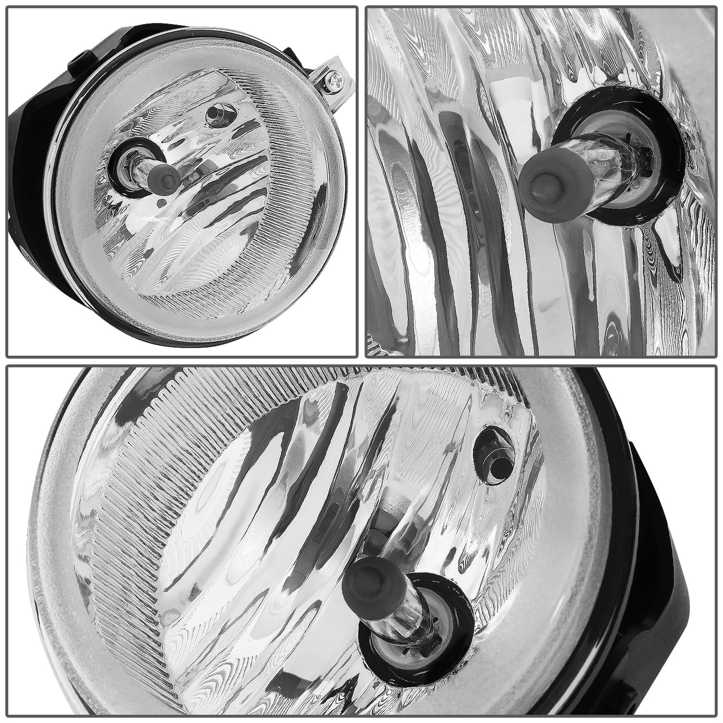FAROS DE NIEBLA 05-08 CHRYSLER PACIFICA / 05-09 SEBRING, TOWN AND COUNTRY / 08-10 DODGE AVENGER, CHALLENGER, GRAND CARAVAN / 07-10 CALIBER, NITRO / 05-07 CARAVAN . 06-09 CHARGER / 07-09 JEEP COMPASS, PATRIOT - WITH SWITCH - CHROME / CLEAR