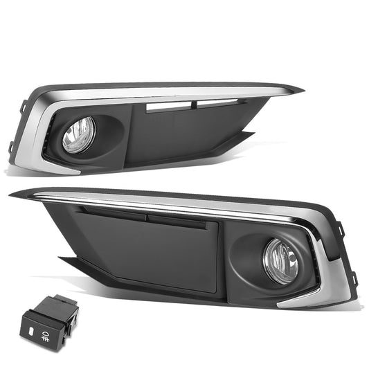 FAROS DE NIEBLA 19-20 HONDA CIVIC 2-DR COUPE, 4-DR SEDAN - WITH SWITCH, CHROME TRIM BEZEL - CHROME / CLEAR