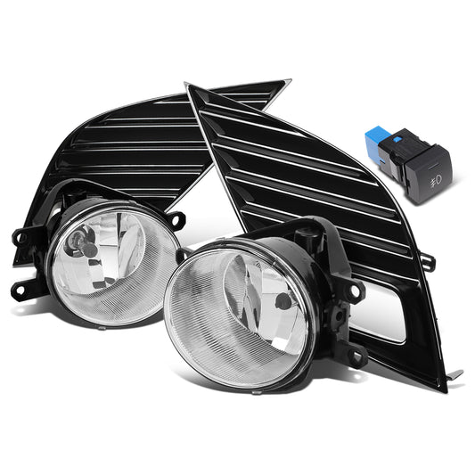 FAROS DE NIEBLA 18-20 TOYOTA CAMRY SE, XSE - WITH SWITCH, BLACK BEZEL - CHROME / CLEAR
