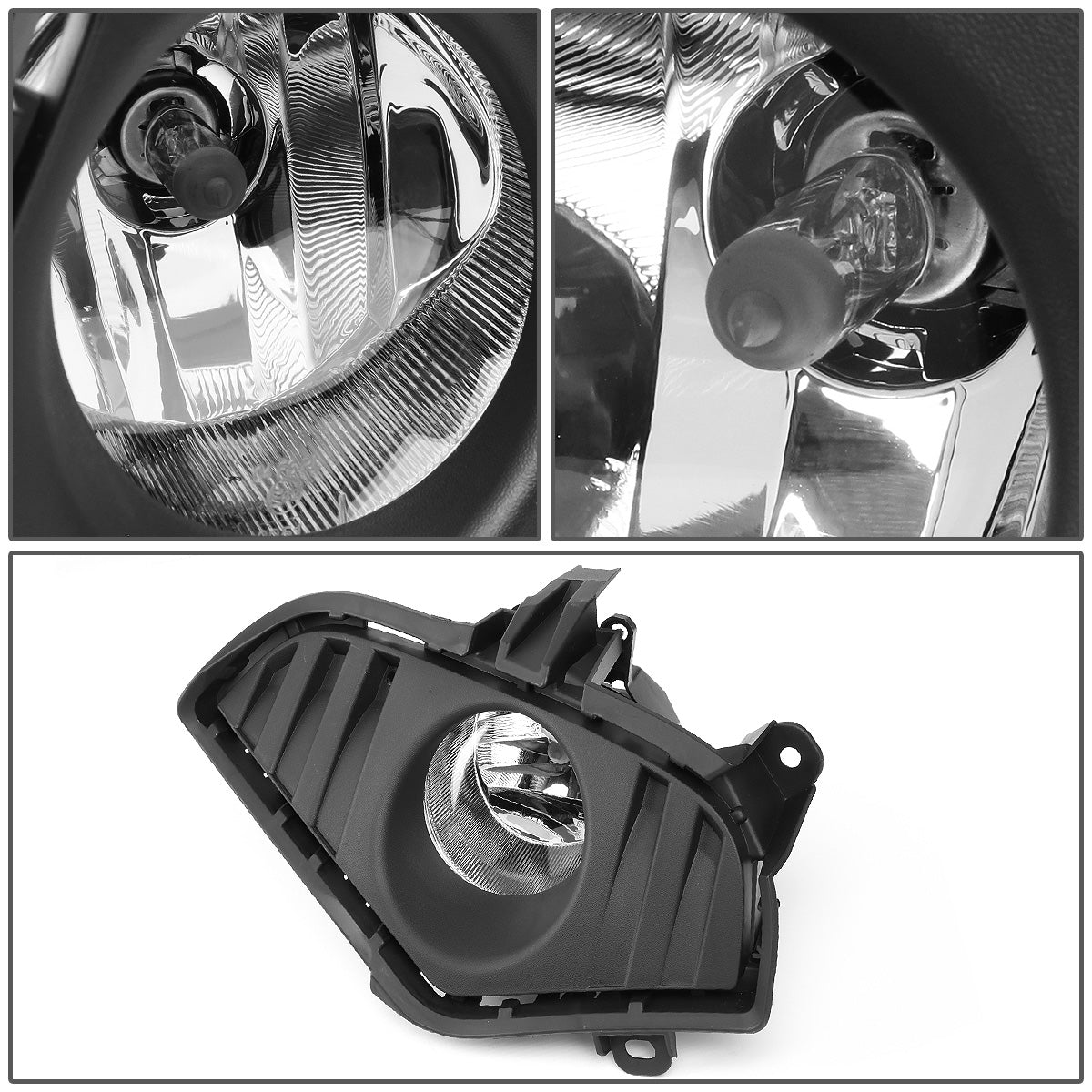 FAROS DE NIEBLA 19-20 TOYOTA RAV4, LE, XLE, LIMITED, SXE, SE MODELS - DOES NOT FIT ADVENTURE, TRD, TRAIL MODELS - WITH SWITCH, BLACK BEZEL - CHROME / CLEAR