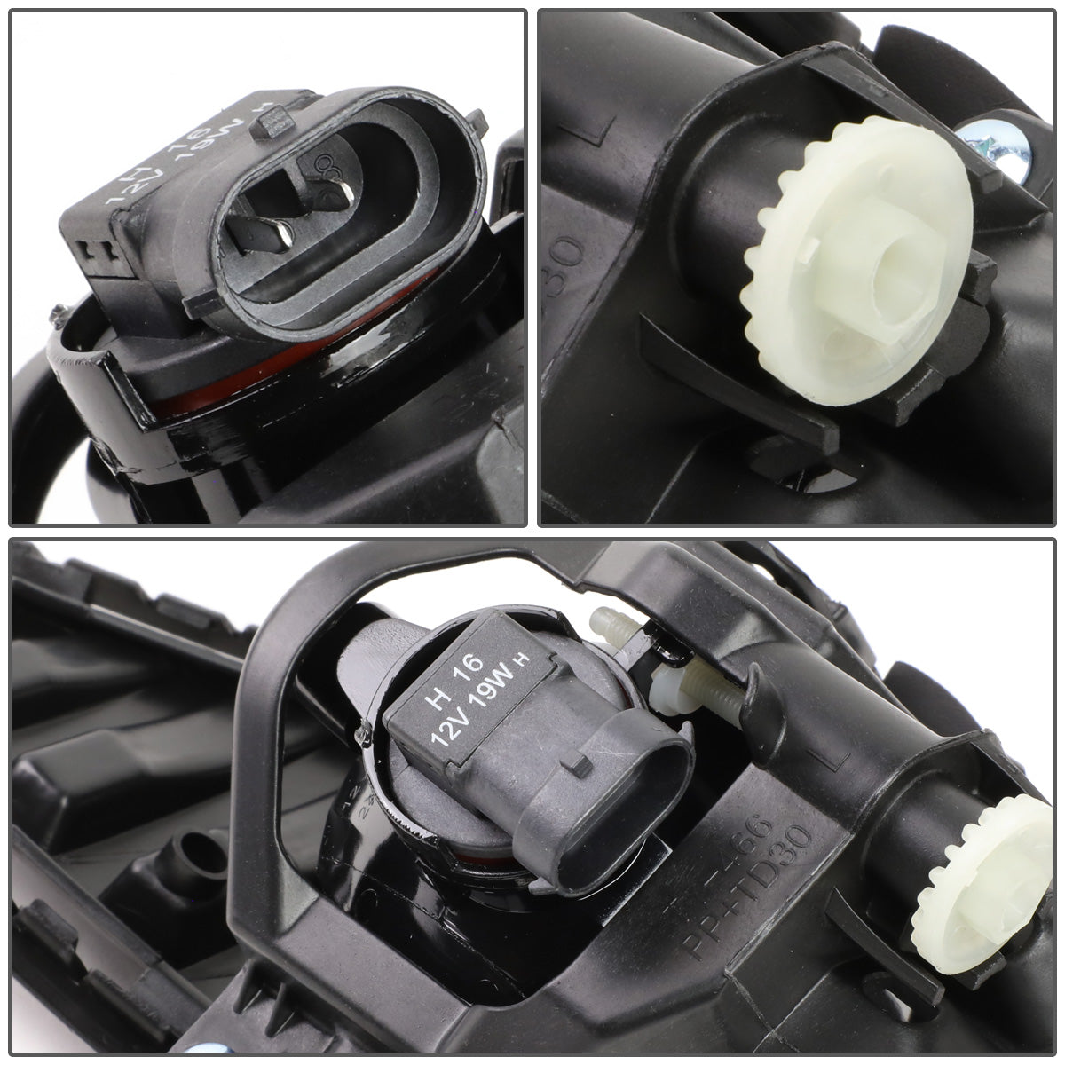 FAROS DE NIEBLA 19-20 TOYOTA RAV4, LE, XLE, LIMITED, SXE, SE MODELS - DOES NOT FIT ADVENTURE, TRD, TRAIL MODELS - WITH SWITCH, BLACK BEZEL - CHROME / CLEAR