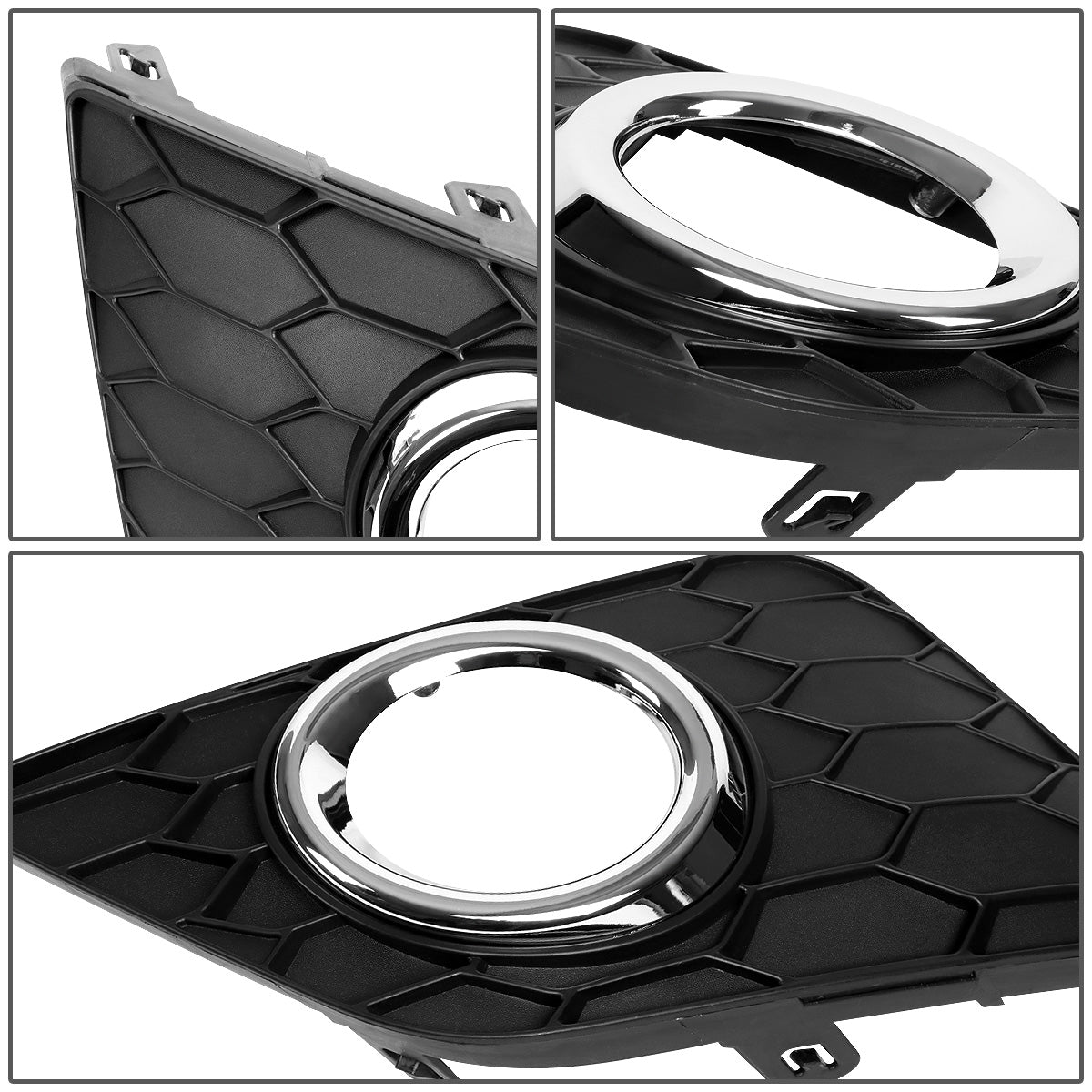 FAROS DE NIEBLA 16-19 NISSAN SENTRA - DOES NOT FIT NISMO MODEL - WITH SWITCH, BLACK BEZEL - CHROME / CLEAR