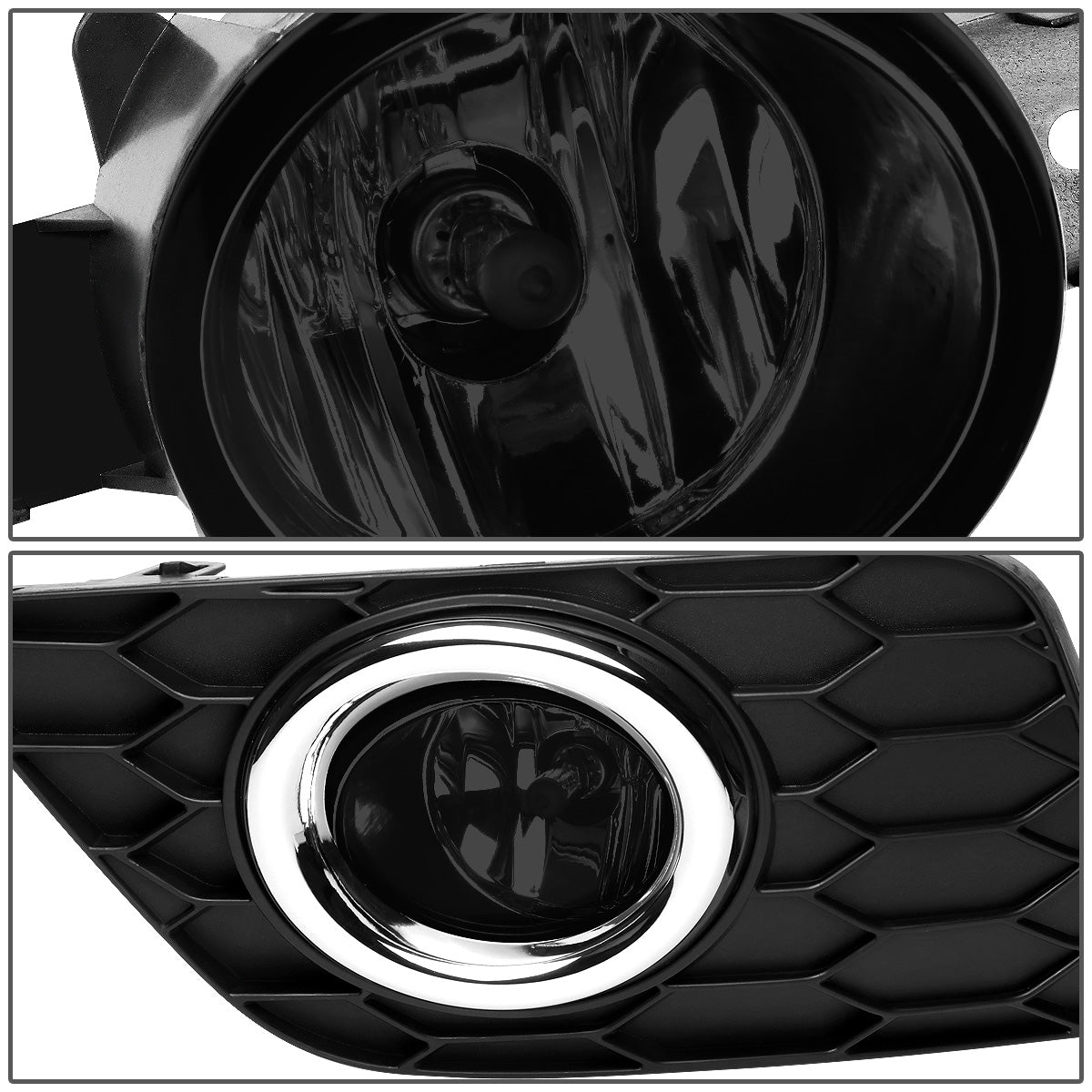 FAROS DE NIEBLA 16-19 NISSAN SENTRA - DOES NOT FIT NISMO MODEL - WITH SWITCH, BLACK BEZEL - SMOKE