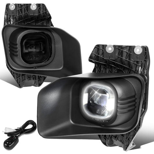 FAROS DE NIEBLA 11-16 FORD F-250, F-350, F-450, F-550 SUPER DUTY - PROJECTOR LED - WITH SWITCH, BLACK BEZEL - SMOKE