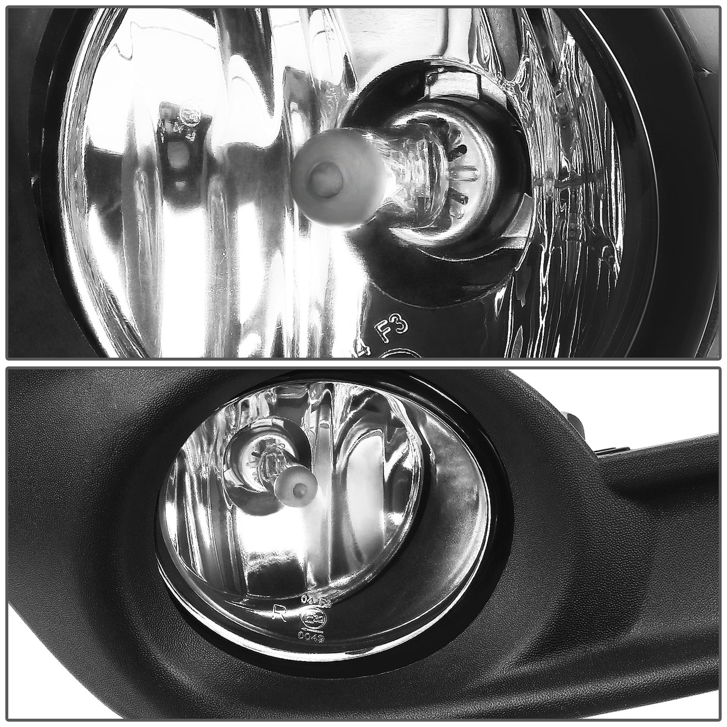 FAROS DE NIEBLA 13-15 NISSAN ALTIMA SEDAN - WITH SWITCH, BLACK BEZEL - CHROME / CLEAR