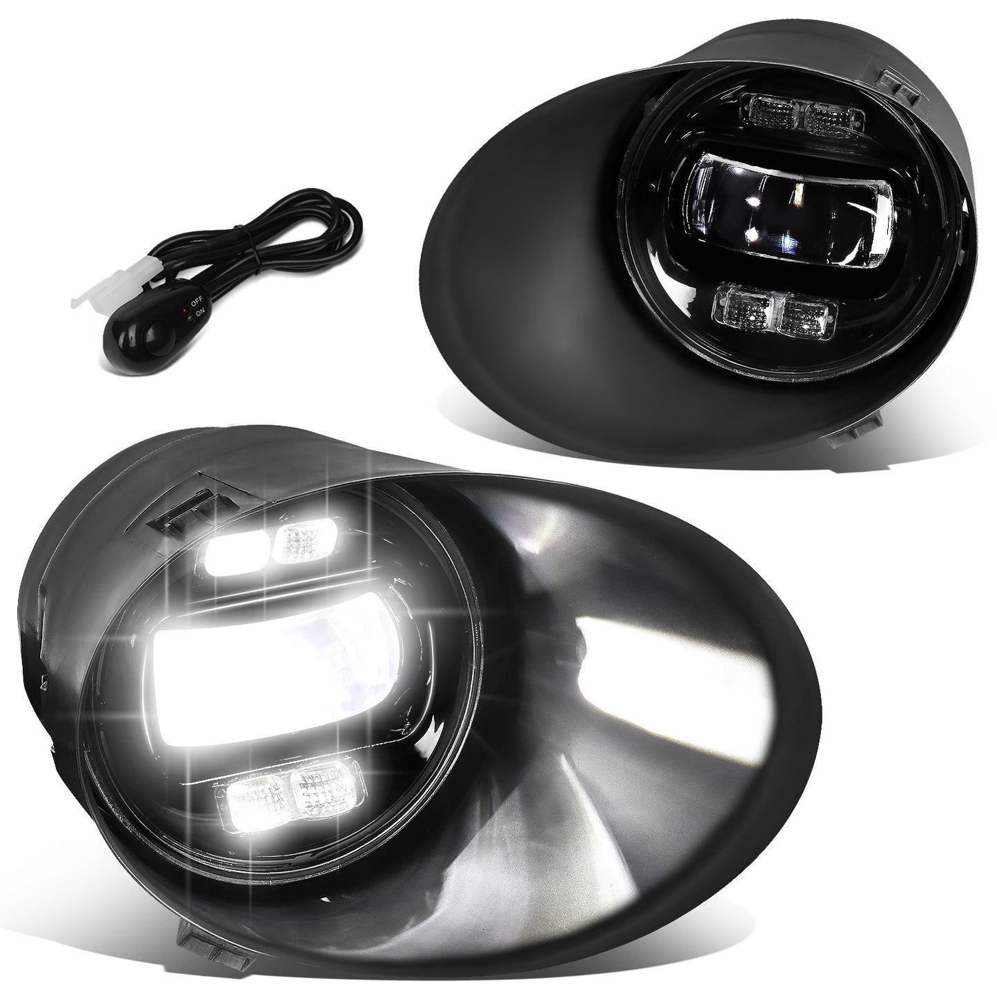 FAROS DE NIEBLA 07-14 TOYOTA TUNDRA - FITS MODELS WITH STEEL BUMPERS ONLY - LED - CLEAR