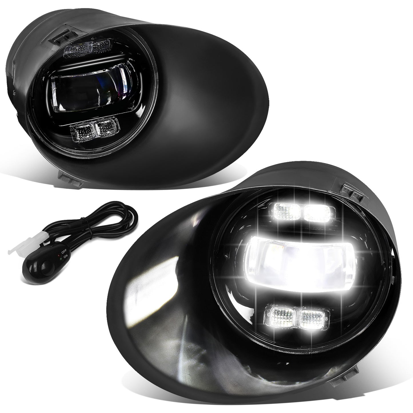 FAROS DE NIEBLA 07-14 TOYOTA TUNDRA - FITS MODELS WITH STEEL BUMPERS ONLY - LED - CLEAR