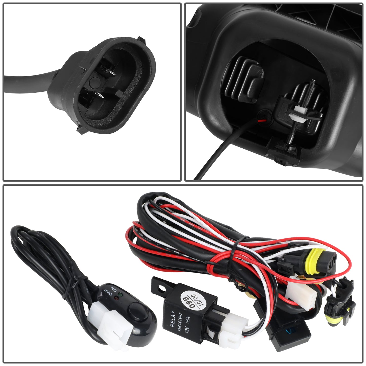 FAROS DE NIEBLA 03-06 CHEVY SILVERADO 1500, 2500HD, 3500 MODELS / 2007 SILVERADO 1500, 2500HD, 3500 CLASSIC MODELS / 02-06 AVALANCHE - LED PROJECTOR - CHROME / CLEAR