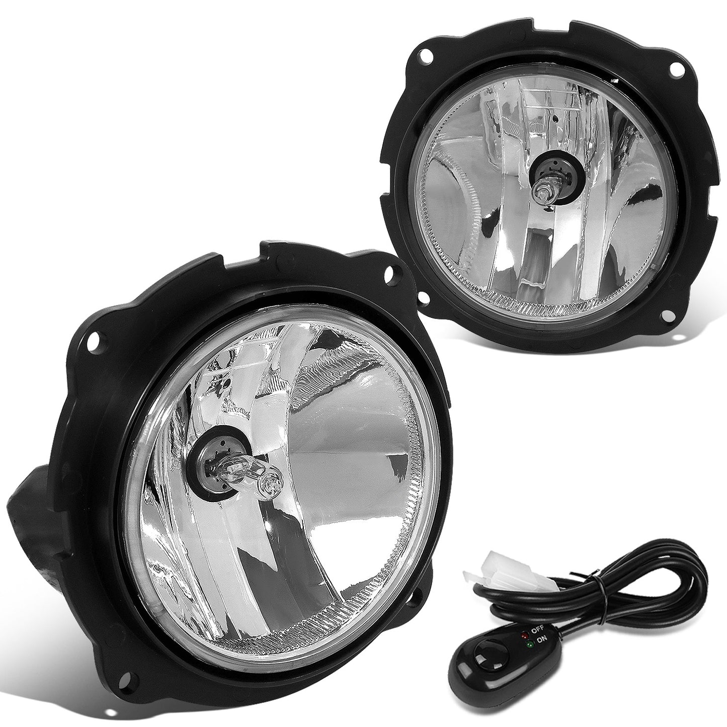 FAROS DE NIEBLA 07-12 FORD ESCAPE - WITH SWITCH - CHROME / CLEAR