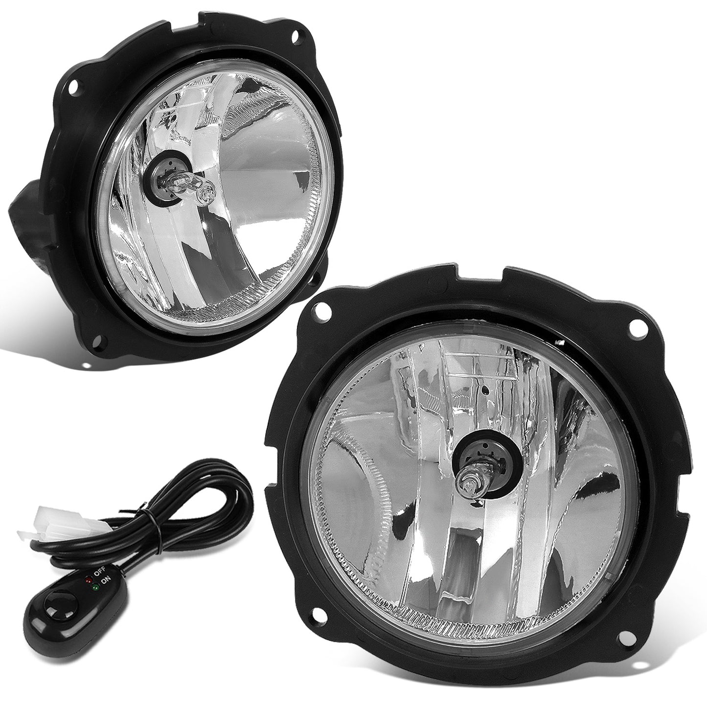 FAROS DE NIEBLA 07-12 FORD ESCAPE - WITH SWITCH - CHROME / CLEAR