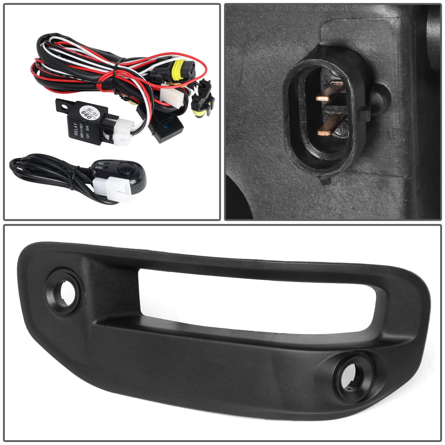 FAROS DE NIEBLA 19-22 RAM 1500 - FITS BIG HORN, HFE, LARAMIE, LIMITED, LIMITED LONGHORN, LONE STAR, REBEL, TRX, TRADESMAN - WILL FIT MODELS WITH PARKING SENSORS ONLY - LED DRL - CHROME / CLEAR