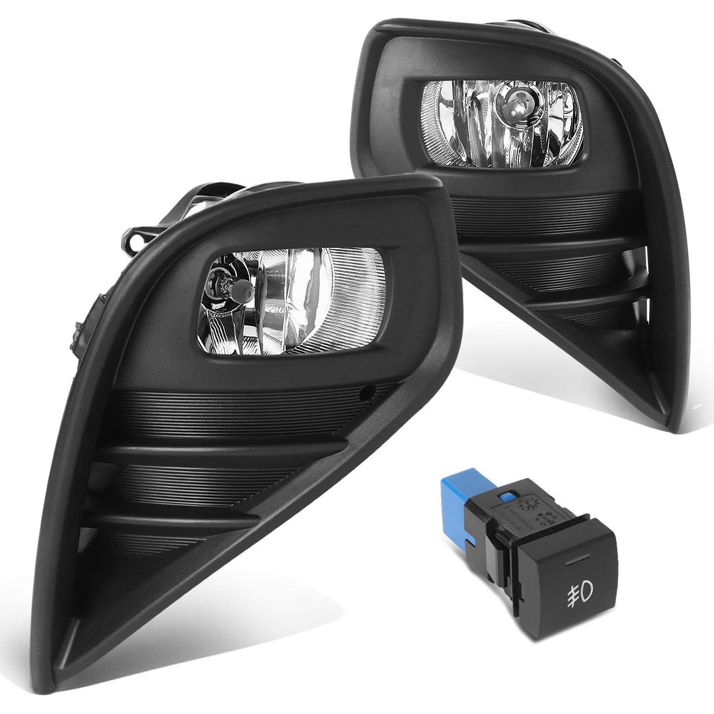 FAROS DE NIEBLA 20-22 TOYOTA HIGHLANDER - H16 BULB - WITH SWTICH, WIRING - CHROME / CLEAR